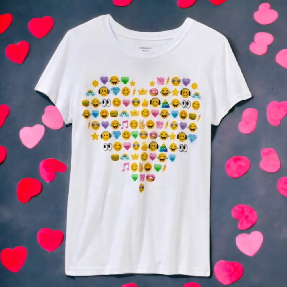 Walmart mini emoji heart tee